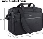 KROSER Laptop Bag Premium Laptop Briefcase Fits Up to 17.3 Inch Laptop Expandable Water-Repellent Shoulder Messenger Bag Computer Bag with RFID Pockets for Travel/Business/School/Men/Women-Black - Image 3